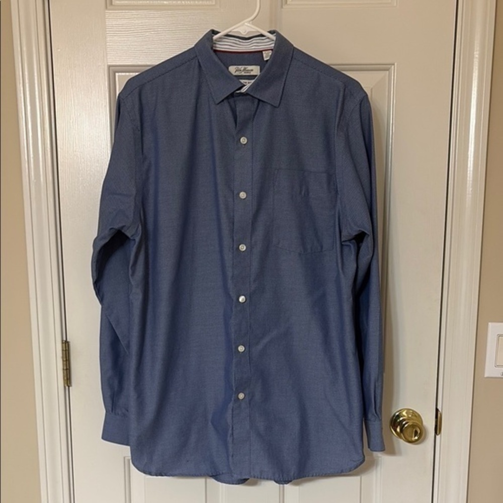 Van Heusen Blue Button Down Long Sleeve Shirt Classic Fit